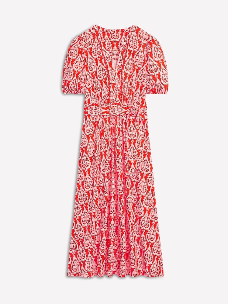 Boden Orange Sofia Trim Jersey Midi Dress - Image 5 of 5