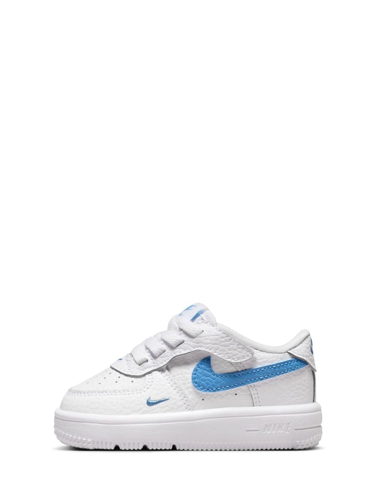 Nike White Infant Air Force 1 Easy On Trainers - Image 2 of 9
