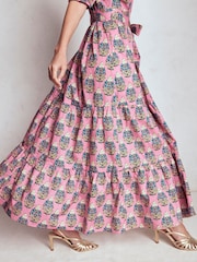 Boden Pink Christabel Cotton Midi Dress - Image 5 of 7