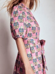 Boden Pink Christabel Cotton Midi Dress - Image 6 of 7