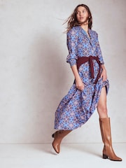 Boden Purple Cecily Cotton Midi Dress - Image 5 of 6