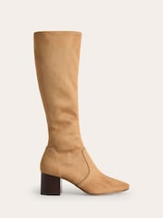 Boden kniehohe, elastische Stretch-Stiefel - Bild 2 von 4