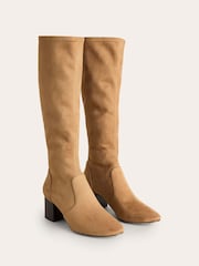Boden kniehohe, elastische Stretch-Stiefel - Bild 3 von 4