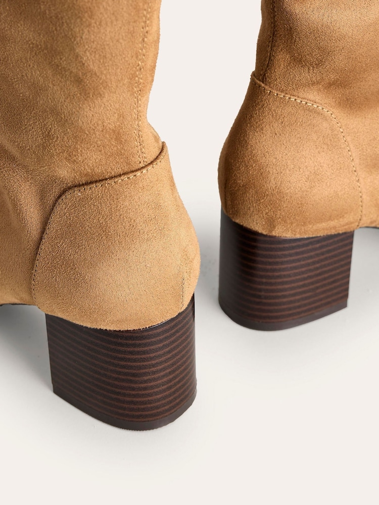Boden kniehohe, elastische Stretch-Stiefel - Bild 4 von 4