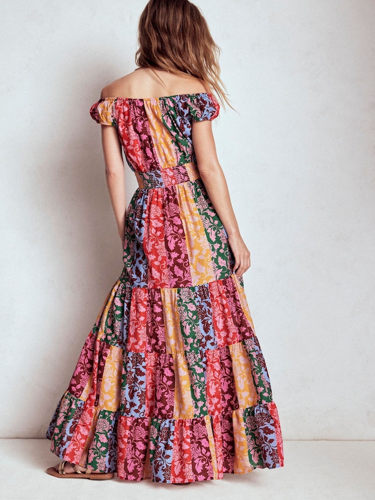 Boden Green Scoop Cotton Tiered Dress - Image 2 of 5