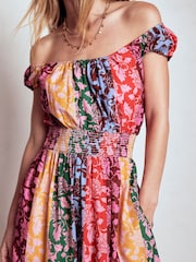 Boden Green Scoop Cotton Tiered Dress - Image 4 of 5