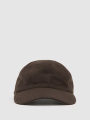 Atelier Chocolate Brown Blake Atelier 100% Cashmere Cap - Image 1 of 4