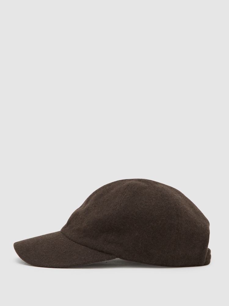 Atelier Chocolate Brown Blake Atelier 100% Cashmere Cap - Image 2 of 4 Atelier Chocolate Brown Blake Atelier 100% Cashmere Cap - Image 2 of 4