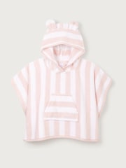 The White Company Pink Cotton Stripe Toweling Hoodie - Image 1 of 2