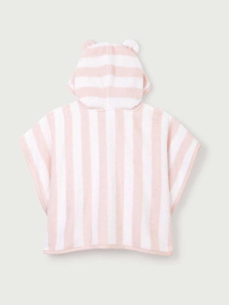 The White Company Pink Cotton Stripe Toweling Hoodie - Image 2 of 2