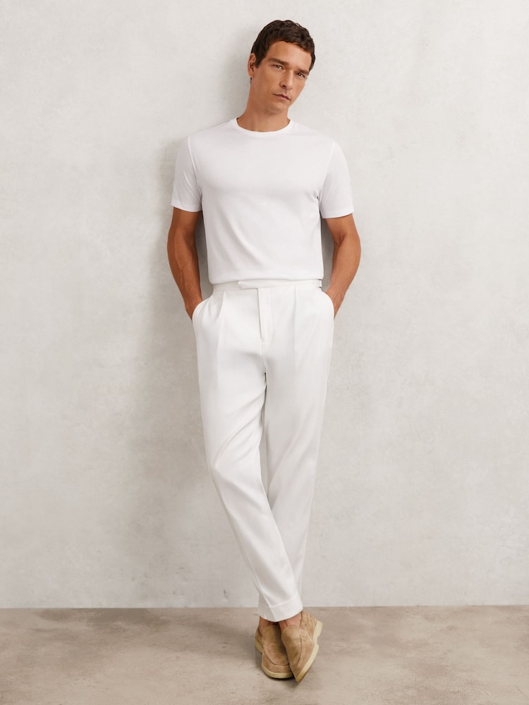 Reiss White Halo Cotton Crew-Neck T-Shirt - Image 1 of 6