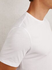 Reiss White Halo Cotton Crew-Neck T-Shirt - Image 3 of 6
