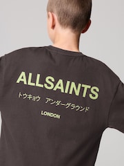Brown/Lime - SmallSaints – übergroßes Underground-T-Shirt aus Baumwolle mit Rundhalsausschnitt - Bild 2 von 2