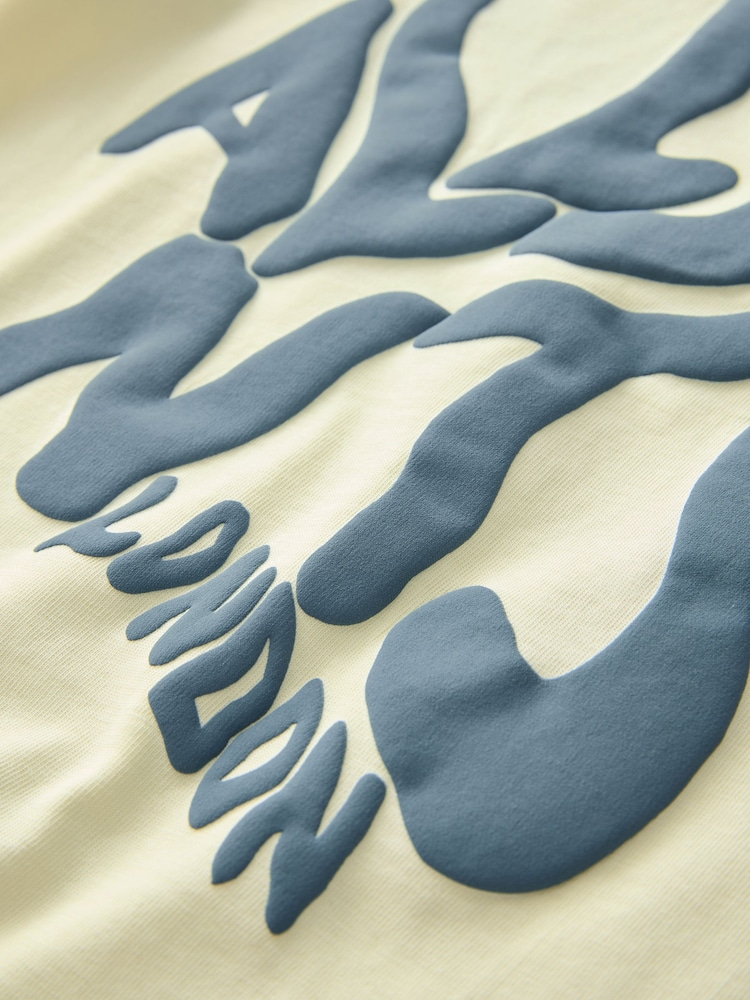 smALLSAINTS Green Oversized Orlando Logo Crew T-Shirt - Image 4 of 4