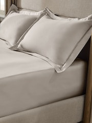 Grey Silver N. Premium 600 Thread Count Sateen Extra Deep Fitted Sheet - Image 1 of 2