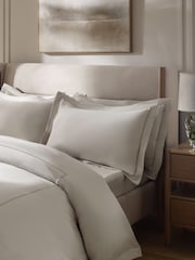 Set of 2 Grey Silver N. Premium 600 Thread Count Sateen Pillowcases - Image 1 of 3