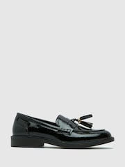 Schuh Layne Patent Tassel Black Loafers - Image 1 of 1