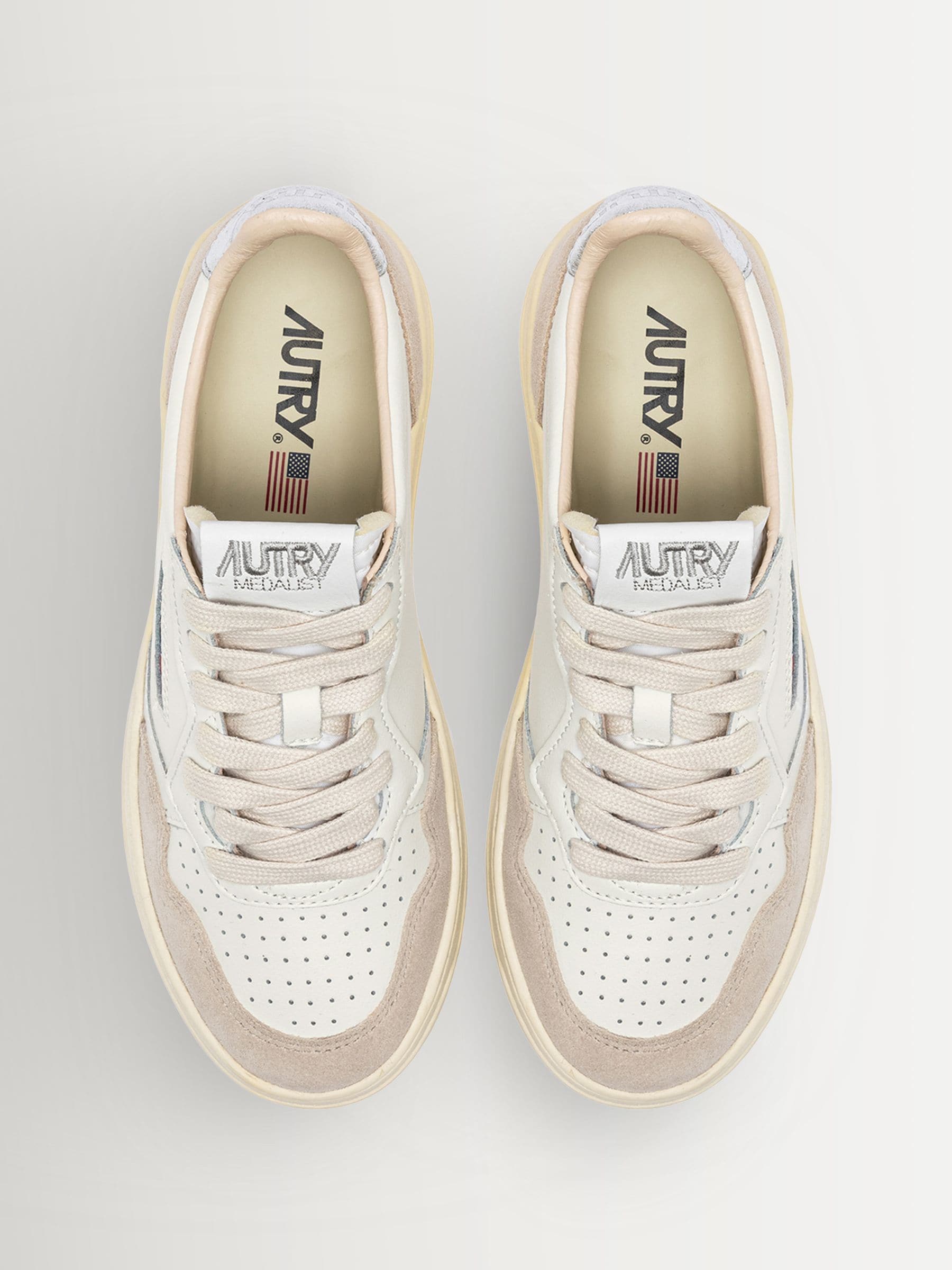 Buy AUTRY Off White Womens Medalist Low Trainers from the Next UK