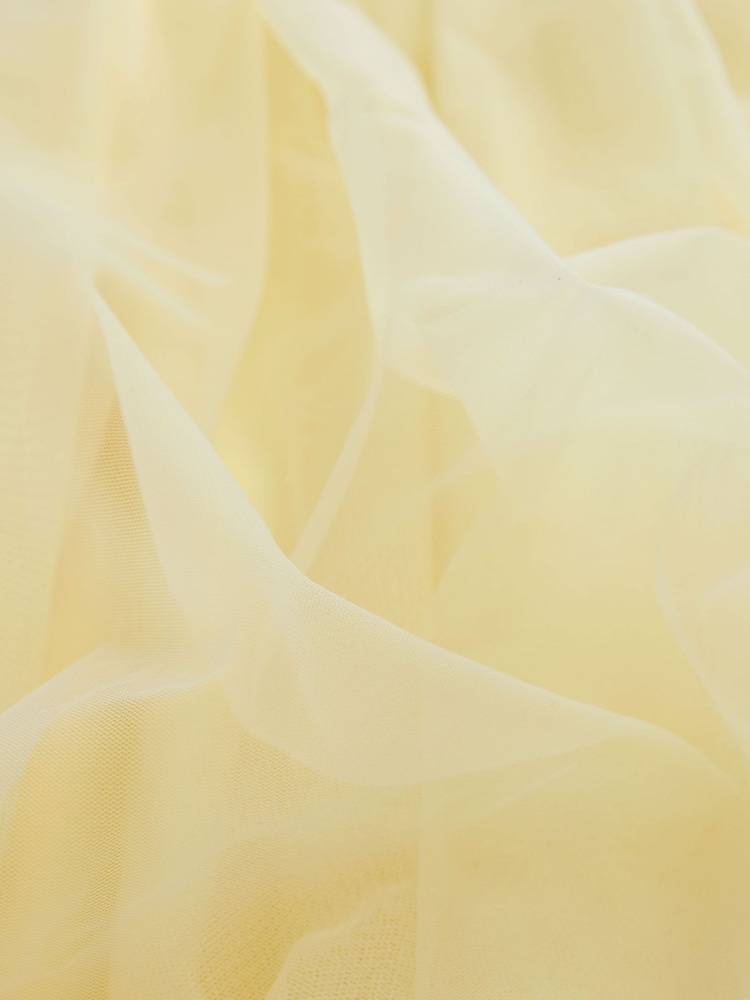 Buttermilk Yellow Mesh Flower Girl Dress (3-16yrs) - Image 8 of 8 Buttermilk Yellow Mesh Flower Girl Dress (3-16yrs) - Image 8 of 8