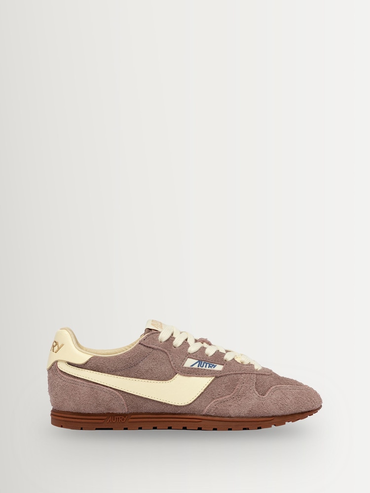 AUTRY Dark Brown Windspin Low Leat Tundra Trainers - Image 1 of 6