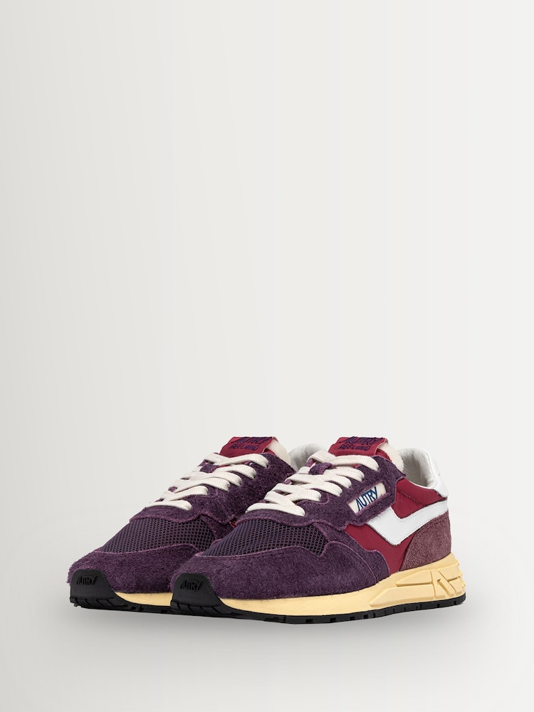 AUTRY Brown Reelwind Suede and Mesh Trainers - Image 2 of 6