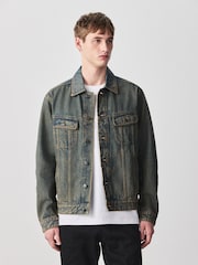 Brown Denim Button Through Jacket - Image 4 of 12