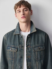 Brown Denim Button Through Jacket - Image 5 of 12