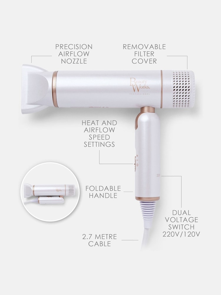 Beauty Works AERIS Travel Hair Dryer - Image 4 of 4