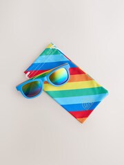 Little Bird by Jools Oliver Bright Rainbow Colourblock Wayfarer Sunglasses - Image 1 of 6