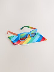 Little Bird by Jools Oliver Bright Rainbow Colourblock Wayfarer Sunglasses - Image 2 of 6