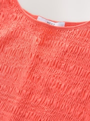Coral Pink Shirred Modal Sleeveless Top - Image 6 of 8