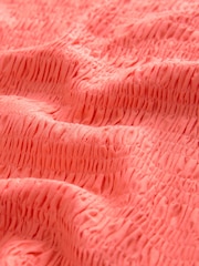 Coral Pink Shirred Modal Sleeveless Top - Image 8 of 8