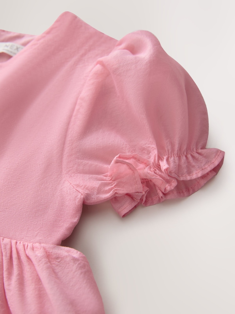 وردي - فستان كورساج بتصميم ورود للبنات (للأعمار من 3 أشهر إلى 8 سنوات) - صورة 4 من 4 وردي - فستان كورساج بتصميم ورود للبنات (للأعمار من 3 أشهر إلى 8 سنوات) - صورة 4 من 4