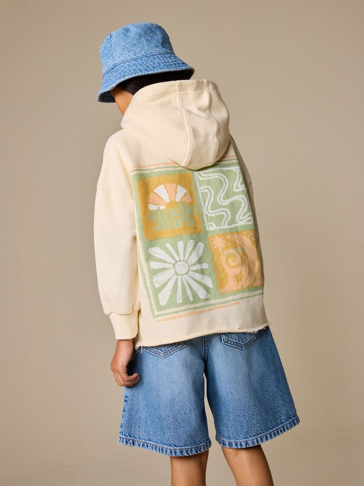 Cream Sun Graphic Hoodie (3-16yrs) - Image 1 of 4 Cream Sun Graphic Hoodie (3-16yrs) - Image 1 of 4