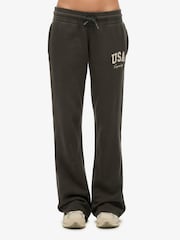 Superdry Grey Athletic Essentials Low Rise Flare Joggers - Image 1 of 5