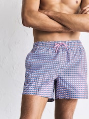 Multi Geometric Print 4 Inch Swim Shorts - Image 1 of 8