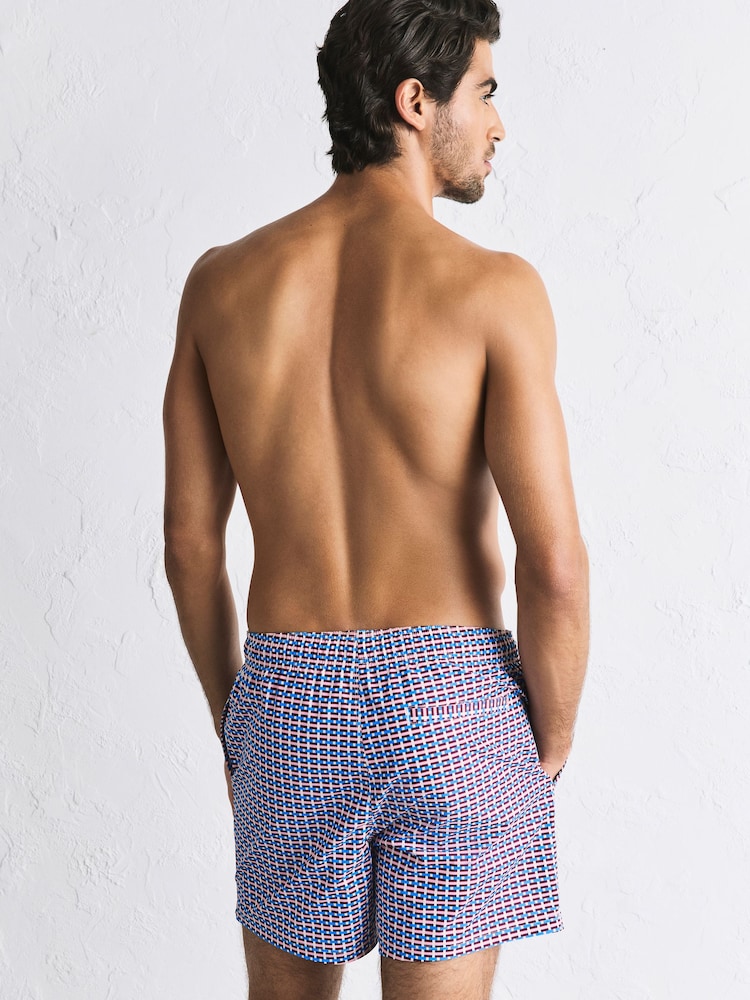 Multi Geometric Print 4 Inch Swim Shorts - Image 2 of 8