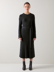 LK Bennett Mirren Plain Shank Button Jumper Dress - Imagem 1 de 3