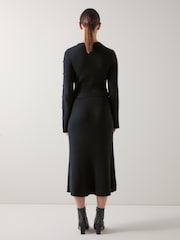 LK Bennett Mirren Plain Shank Button Jumper Dress - Imagem 2 de 3