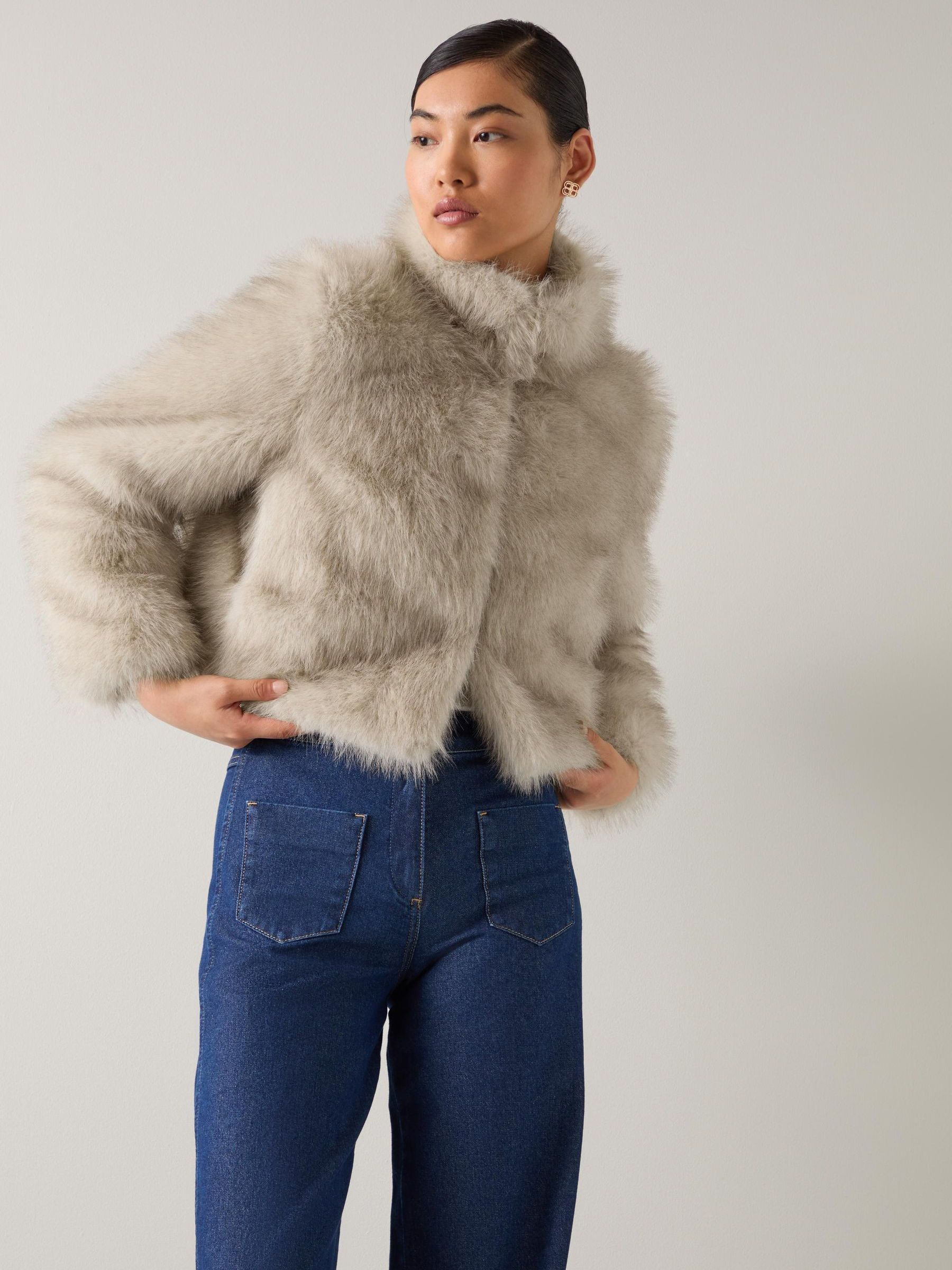 Next：日本 LK Bennett ノア フェイクファー ポリエステル クロップド