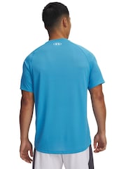 Under Armour Blue/White Tech 2 T-Shirt - Image 2 of 3