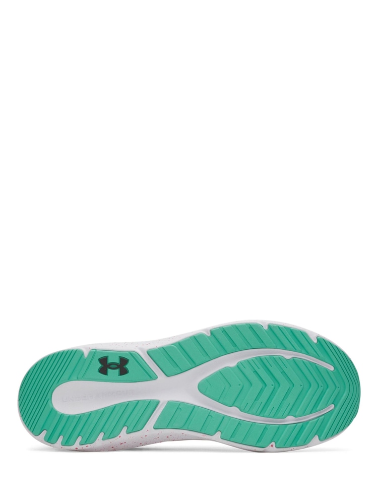 Under Armour White/Green Charged Pursuit Trainers - Image 5 of 5