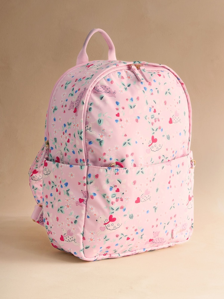 Cath Kidston Pink Floral Print Compact Backpack - Image 1 of 3