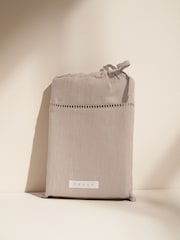 Truly Mushroom Ladder Detail Linen Oxford Pillowcases - Image 4 of 4