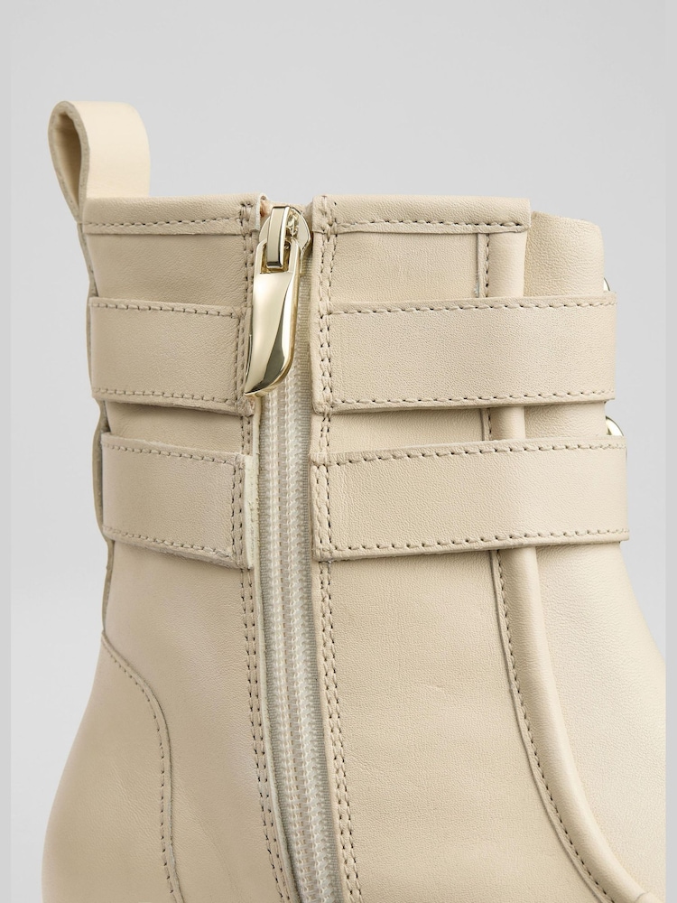 LK Bennett Natural Bennie Plain Leather Ankle Boots - Image 4 of 4 LK Bennett Natural Bennie Plain Leather Ankle Boots - Image 4 of 4