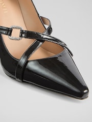 LK Bennett Black Crystal Oloid Crossover Strap Courts - Image 4 of 4