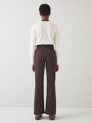 LK Bennett Samantha Plain Cotton Stretch Kick Flare Jeans - Bild 3 von 4