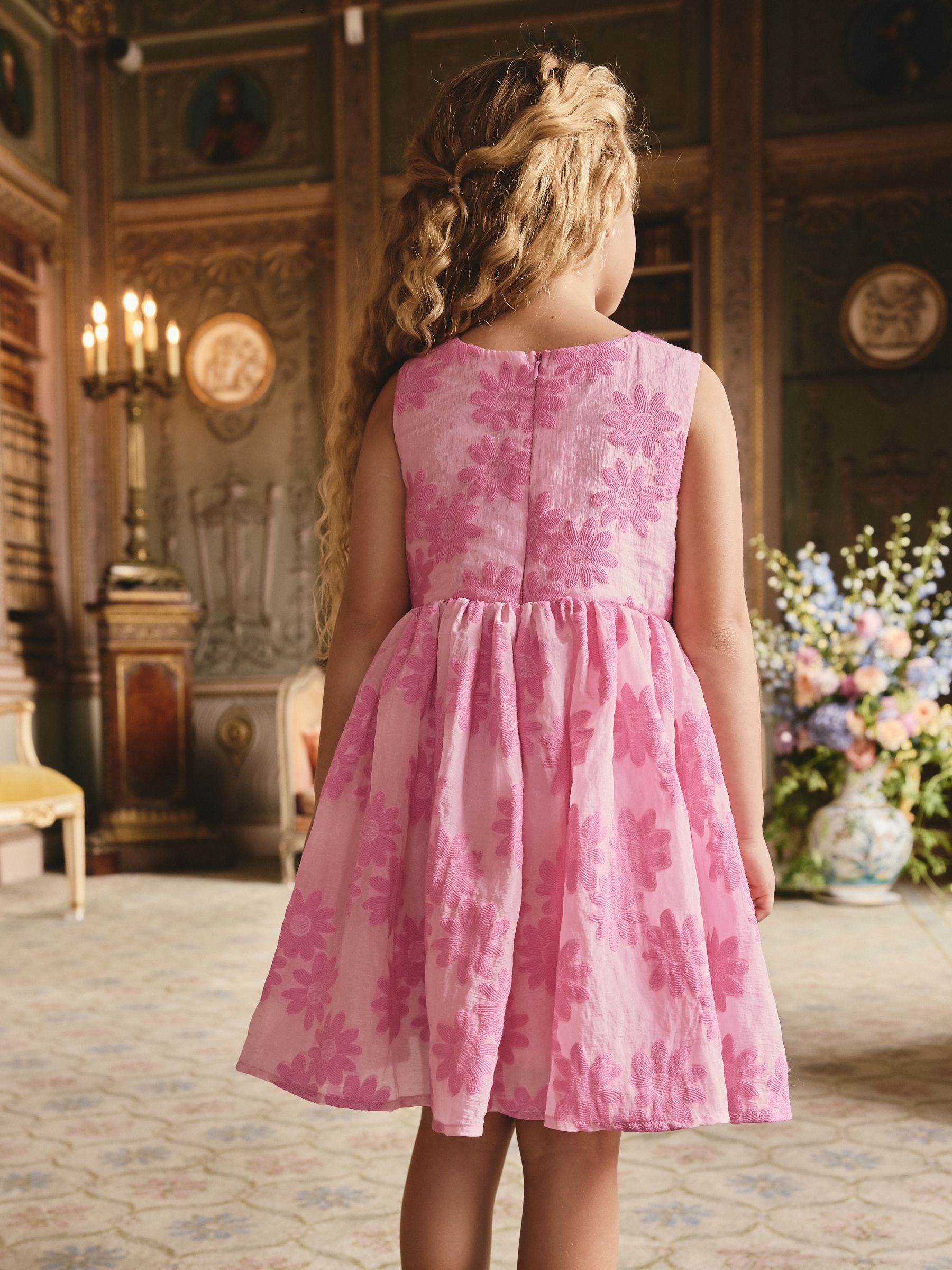 Cumpără Roz - Floral Texture Rochie (3-16ani) from Next Romania