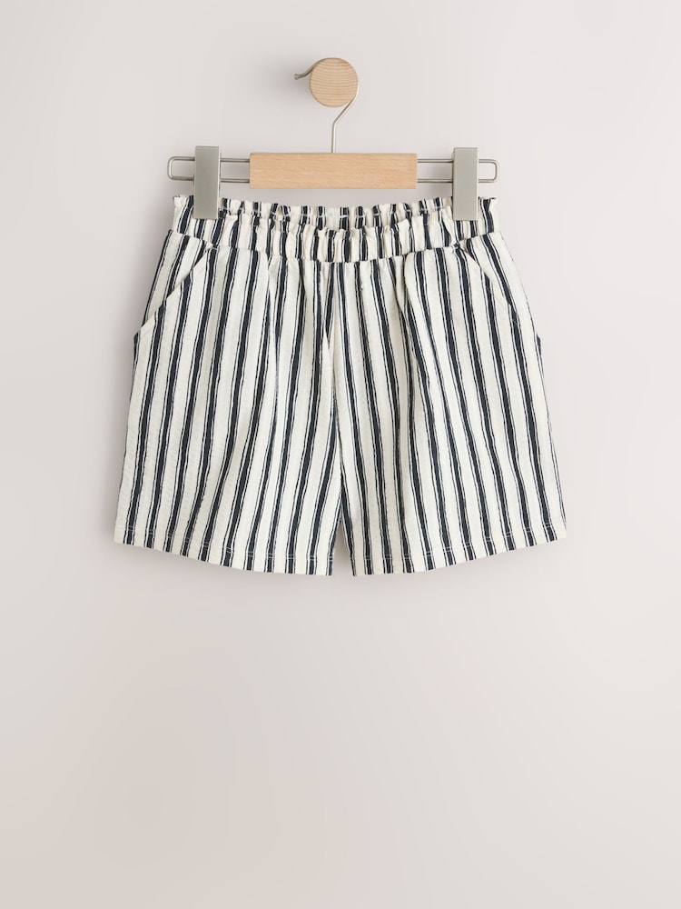 Black/White Stripe Textured Shorts (3-16yrs) - Image 1 of 4