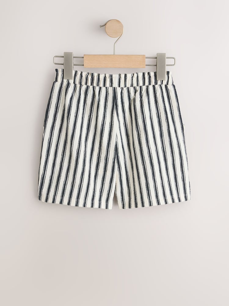 Black/White Stripe Textured Shorts (3-16yrs) - Image 2 of 4